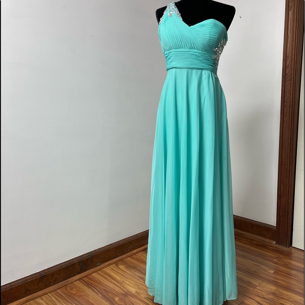 Group USA Seafoam Green Strappy Back Dress size 6.